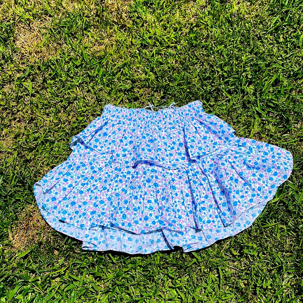 Floral LoveShackFancy 2 tier mini skirt! Size petite!